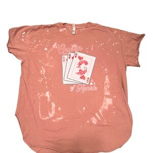 Pebby Forevee |  Queen of Hearts Graphic Tee - Pink